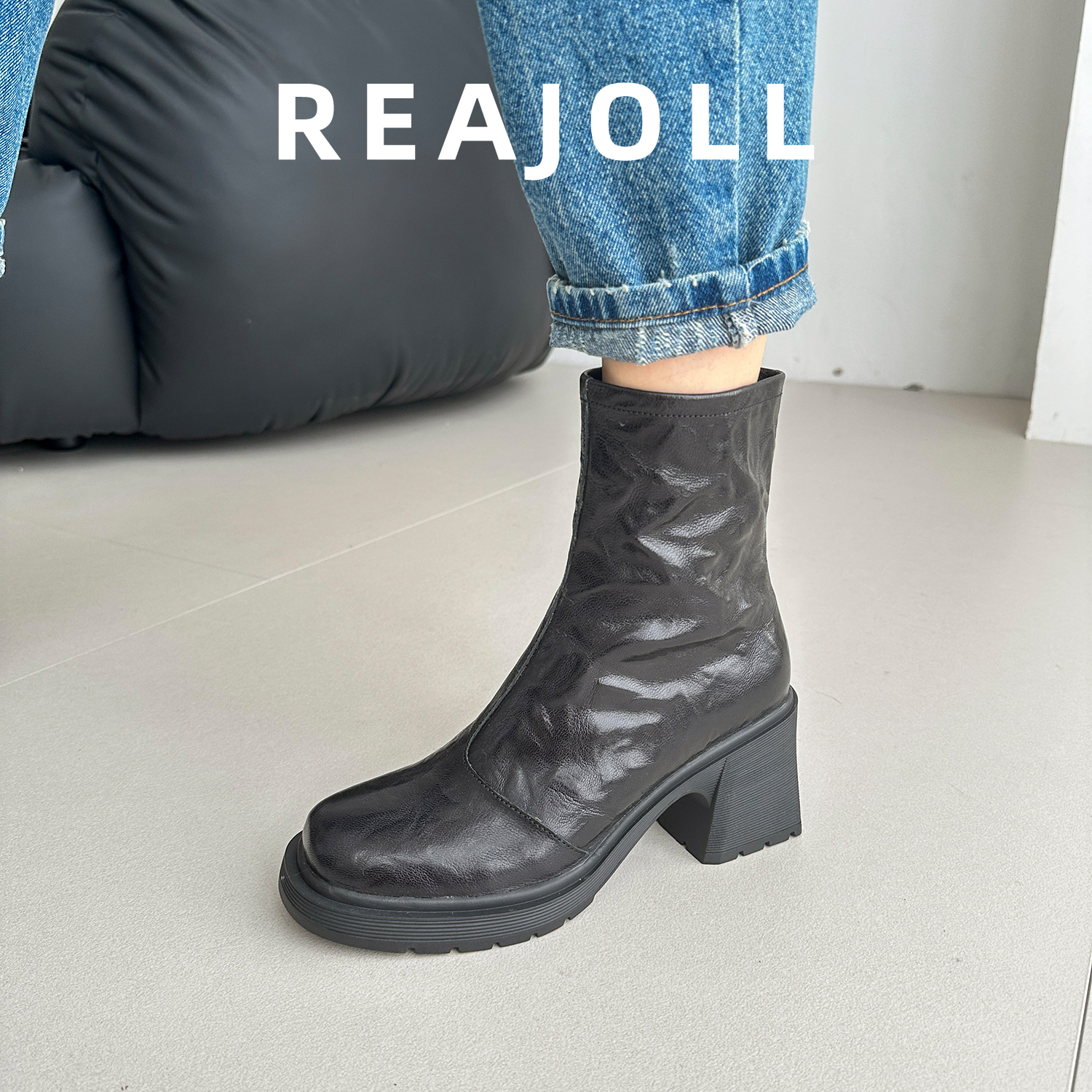 马丁靴女款2025新款美拉德棕色秋冬粗跟显瘦西部靴百搭时装短靴子