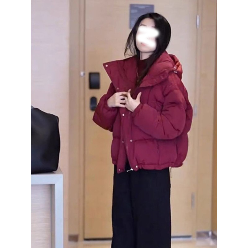 小个子冬季棉衣加厚保暖女士棉服外套2025新款今年流行连帽面包服