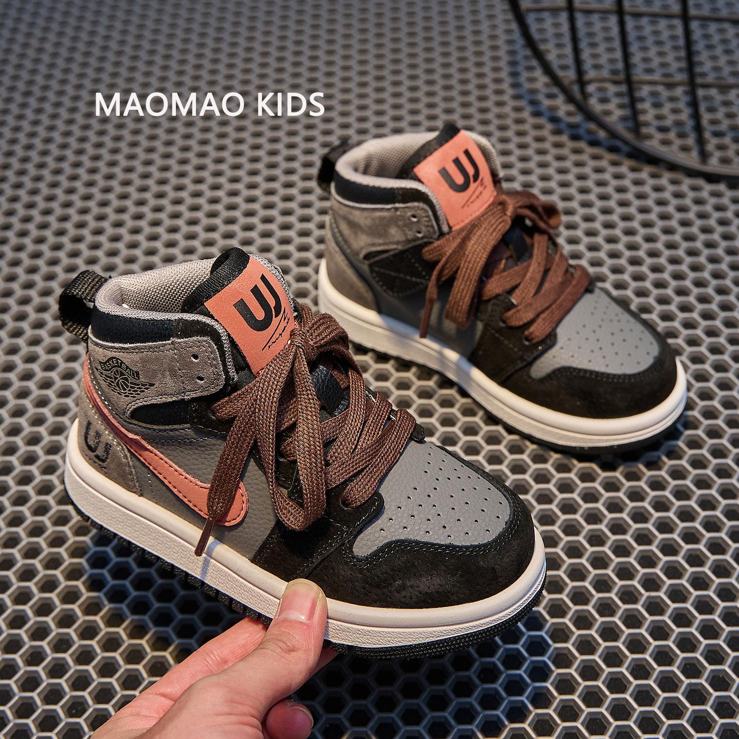 儿童板鞋童鞋防滑高帮休闲板鞋女童鞋2025秋冬儿童男童运动鞋