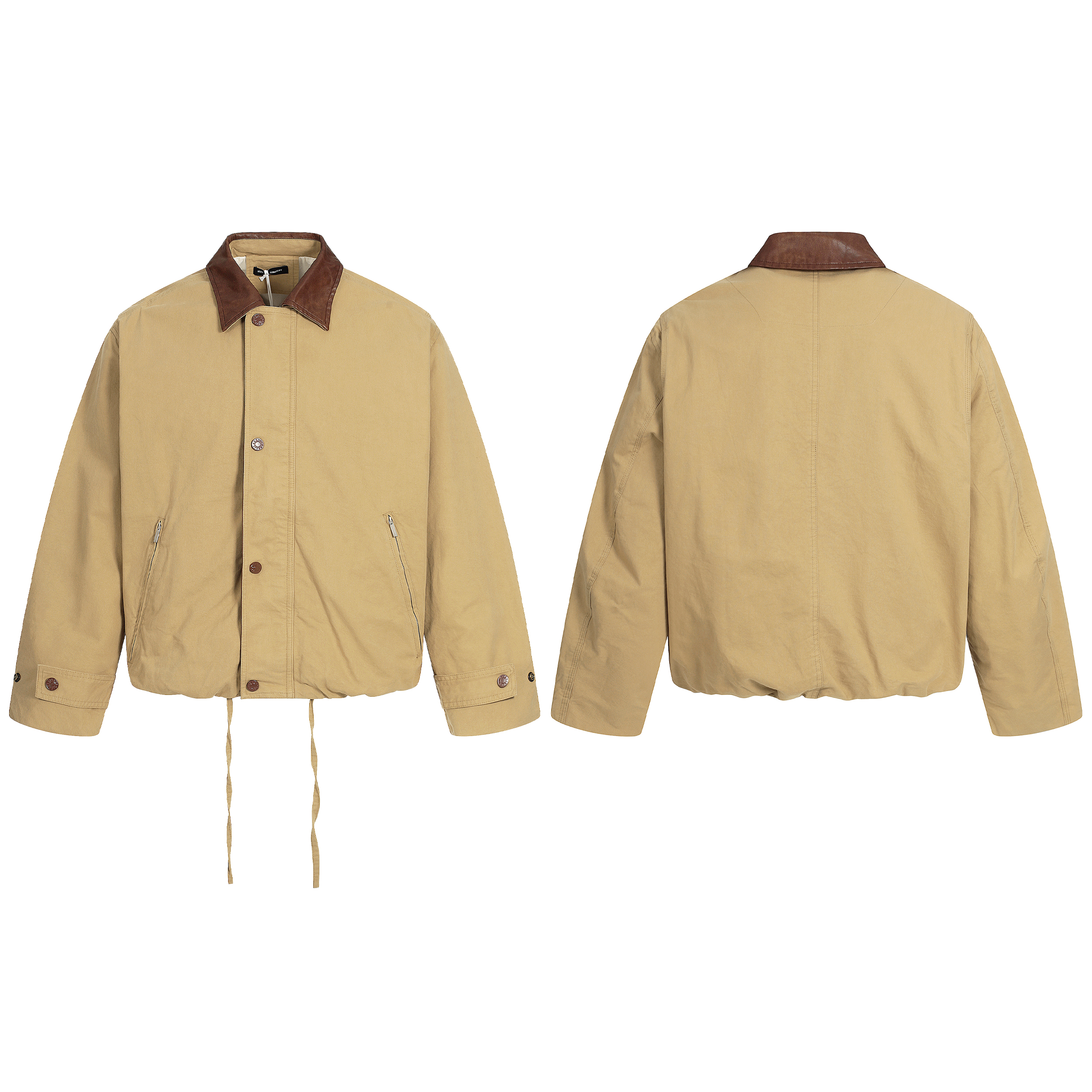 CZ2巴恩风复古底特律卡其色夹克外套男高级感cleanfit翻领上衣