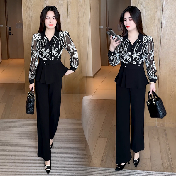 2025秋季新款穿搭显瘦收腰洋气时尚休闲气质舒适减龄长袖套装73