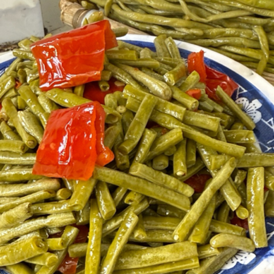 大别山农家坛子泡菜泡豇豆炒熟发货