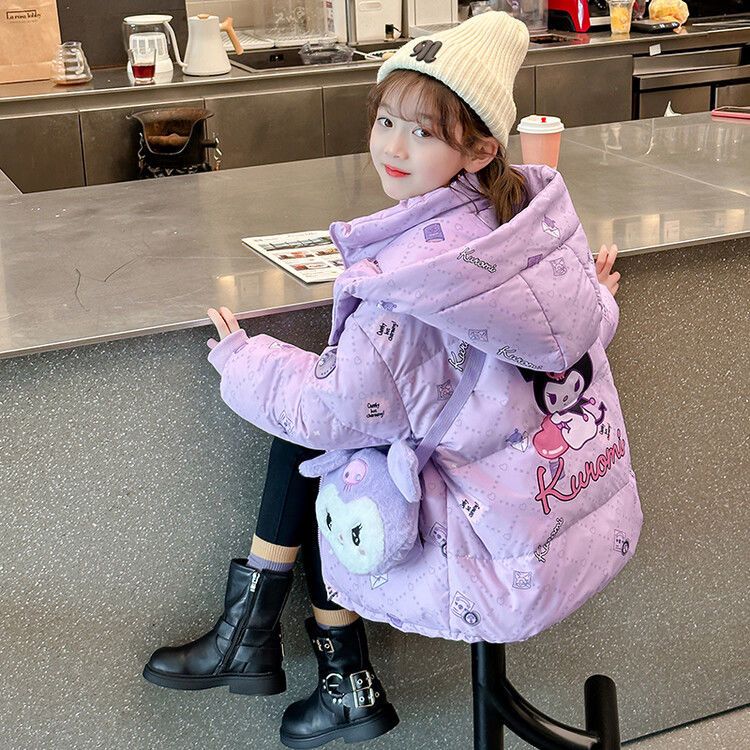 巴拉童年库洛米女童羽绒服2025新款儿童洋气女童装8-12岁高级感