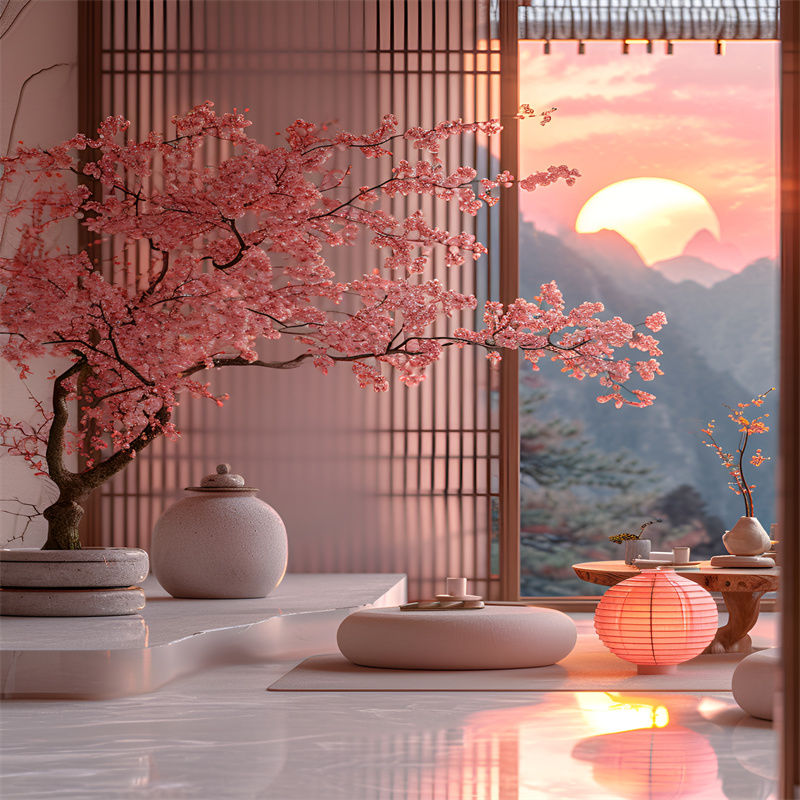 古风背景布汉服室内布景直播间装饰布3d立体网红主播中国风背景布