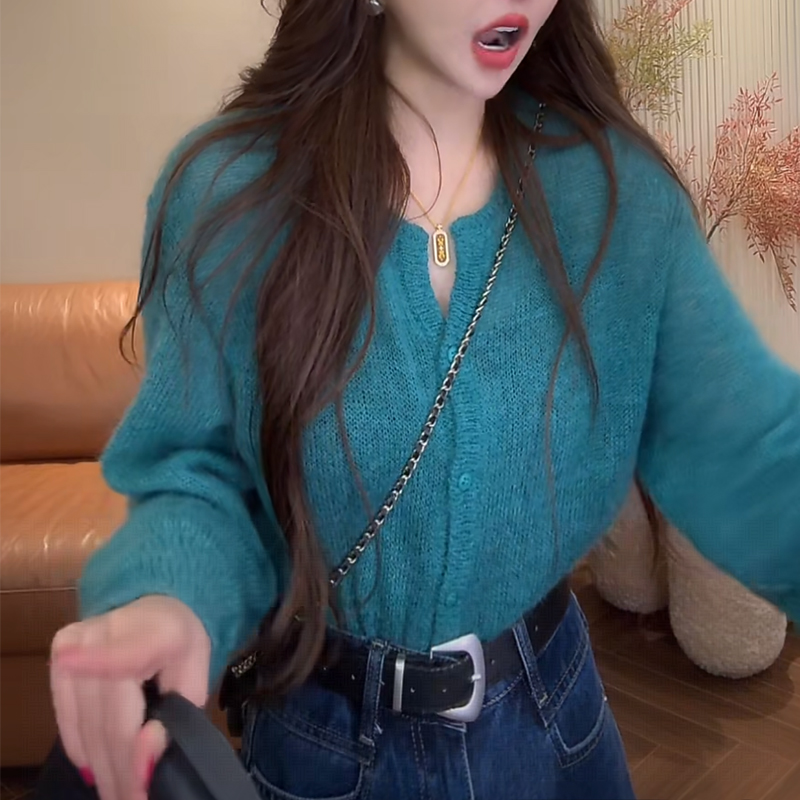 高级感温柔风韩系百搭显瘦针织开衫小众女装2025新品百搭洋气Y