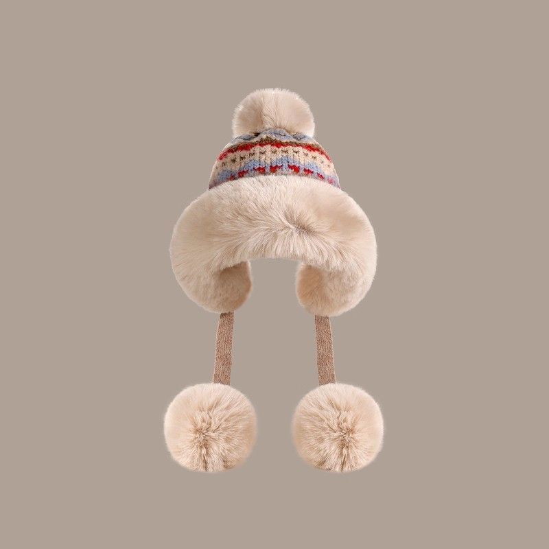 成人人帽子女2025秋冬季新款可爱加绒毛绒保暖护耳防寒包头帽新品