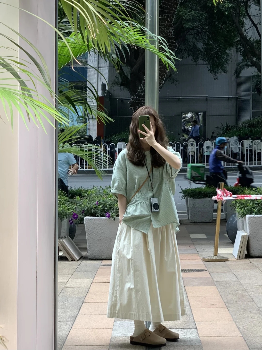 2025夏季新款时尚休闲不对称格子衬衫遮肉显瘦休闲半身裙两件套装