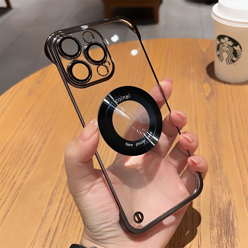 适用苹果16ProMax磁吸充电放大镜露标15Plus护镜手机壳华为pura70