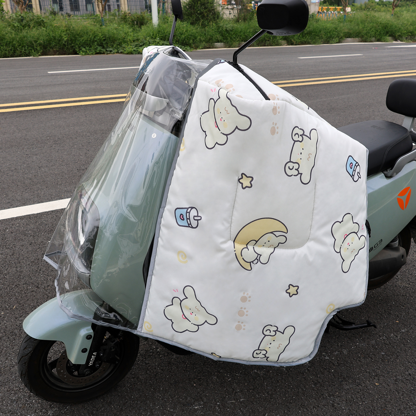 电动车斗篷式挡风被双面防水四季中厚电瓶车全包防风罩摩托车风挡