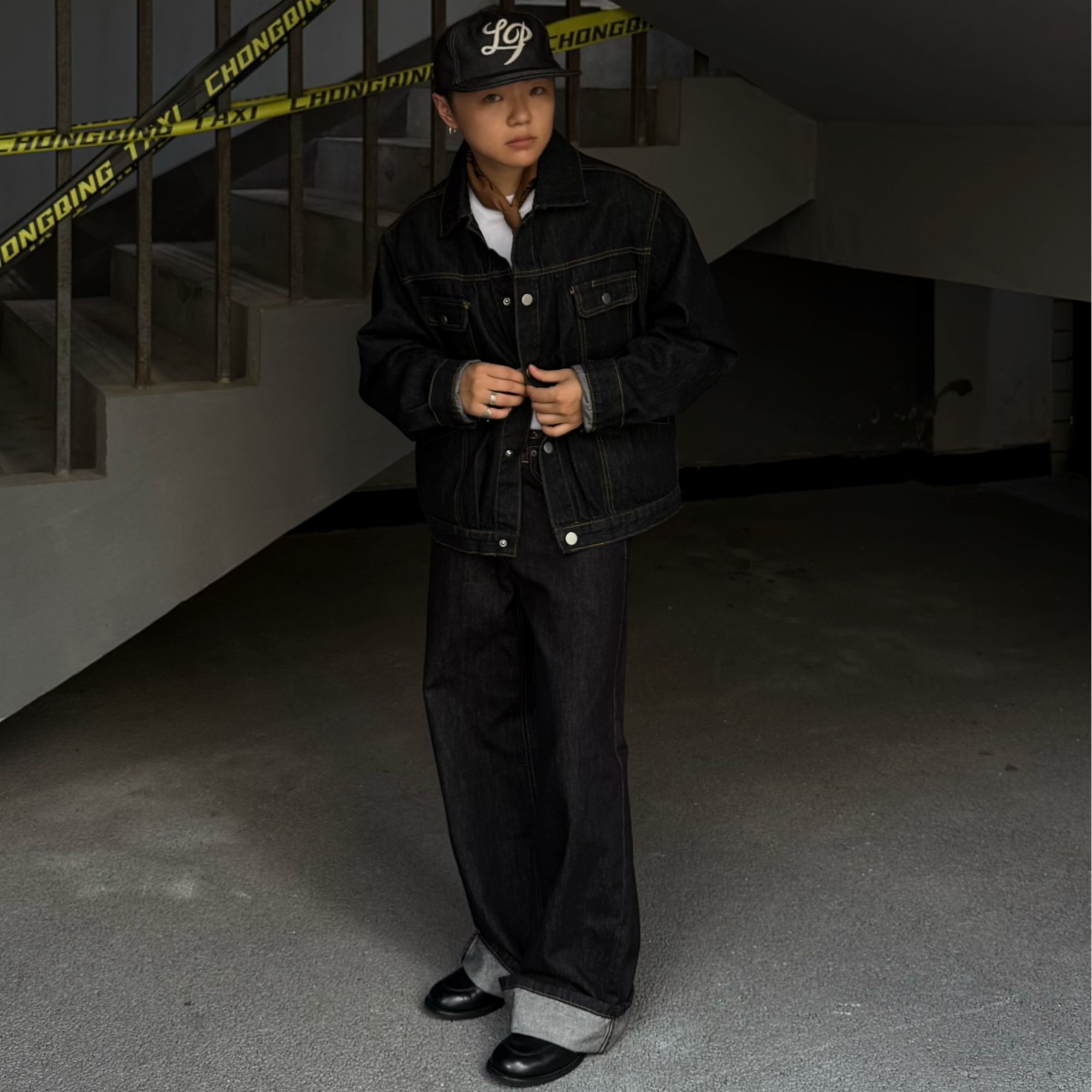 【Coney150专属】美式复古小众高级感原牛机车风设计宽松牛仔外套