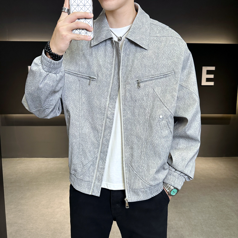 美式夹克男款2025秋季新款高级感大码男装轻奢痞帅男士春秋外套