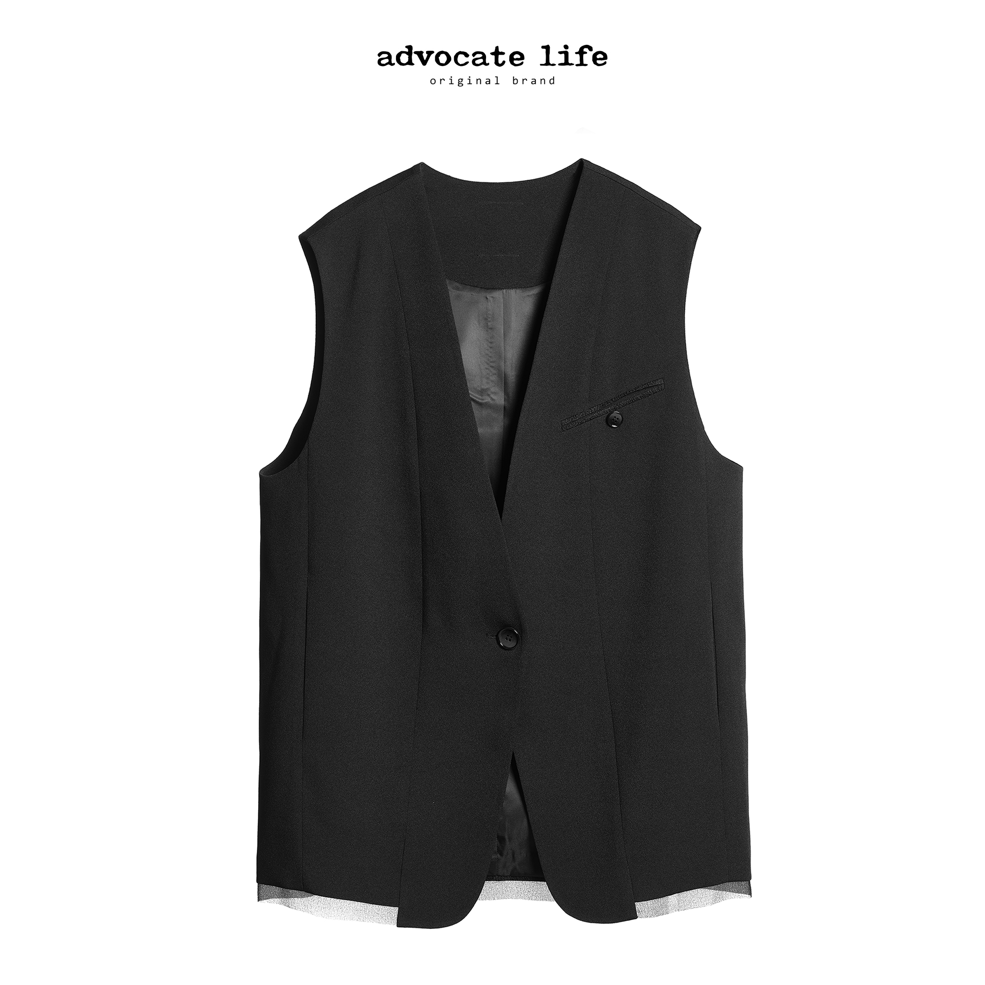 Advocatelife秋款西装外套百搭老钱风女装休闲马甲JQ142039