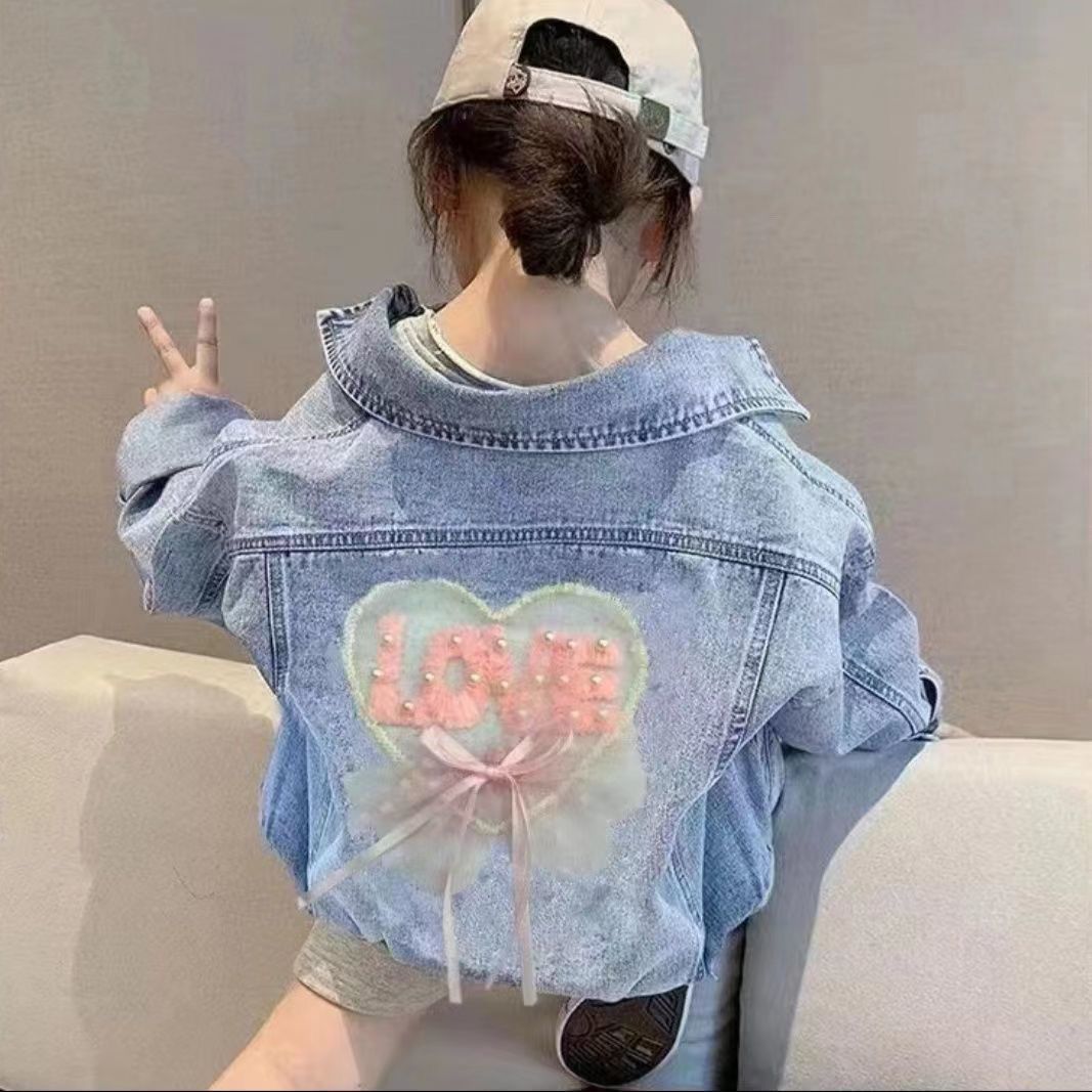 新款秋装外套时髦儿童牛仔上衣春秋宝宝韩版洋气可爱秋季女孩