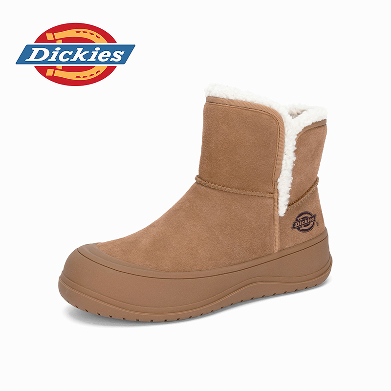 Dickies女鞋2025秋季新款秋冬雪地靴加绒保暖时尚百搭中高帮女靴