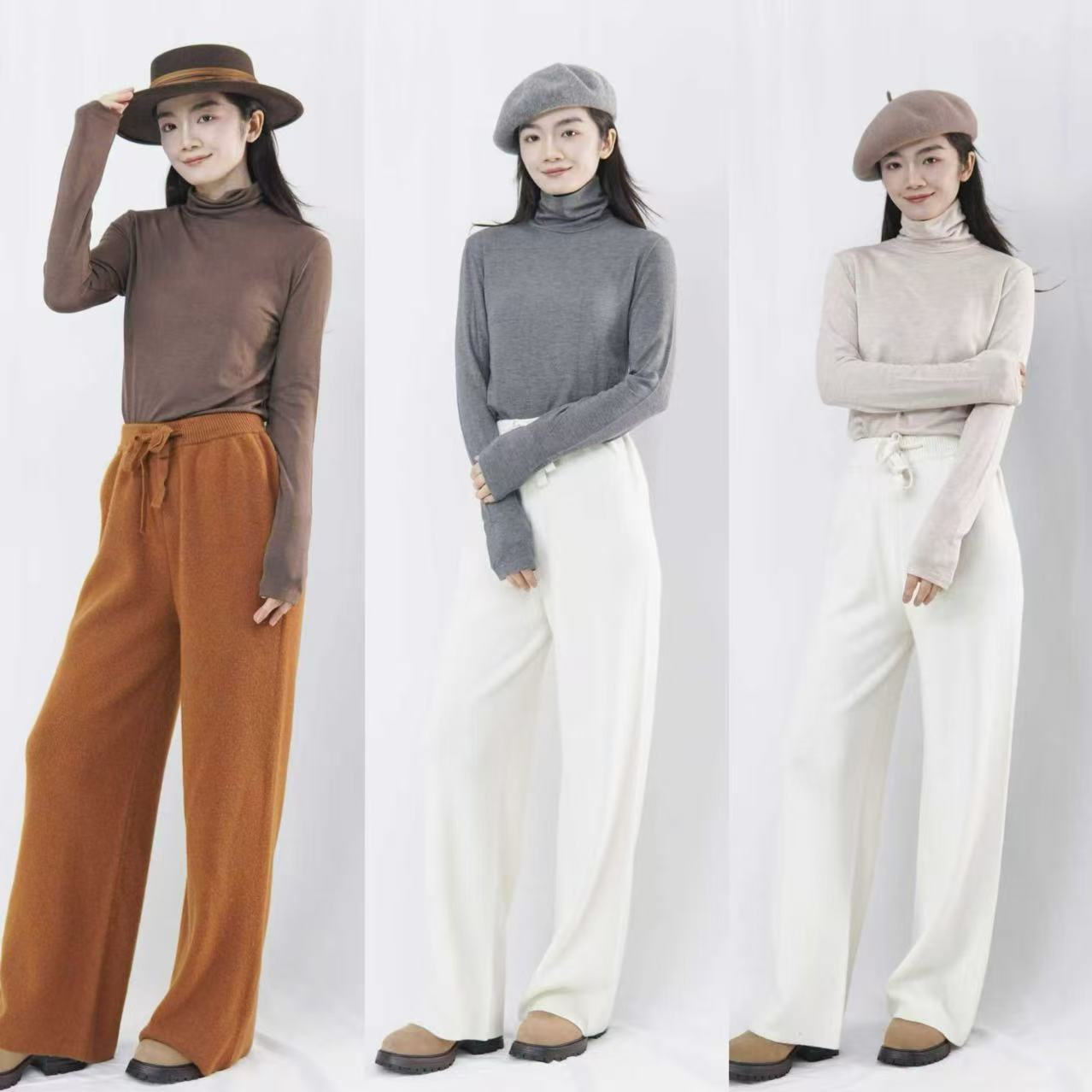 CHUN·「暖炉小山-羊-绒打底衫」气质时尚休闲宽松显瘦秋冬休闲复古