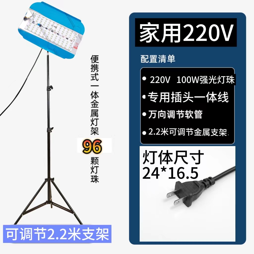 220V碘钨灯LED油工灯工地照明灯腻子打磨施工灯防水庭院仓库照明