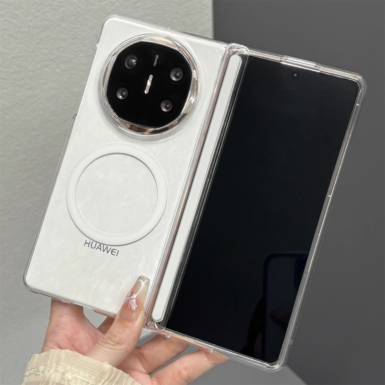 适用华为matex6折叠屏手机壳matex5典藏版磁吸中轴铰链全包保护壳