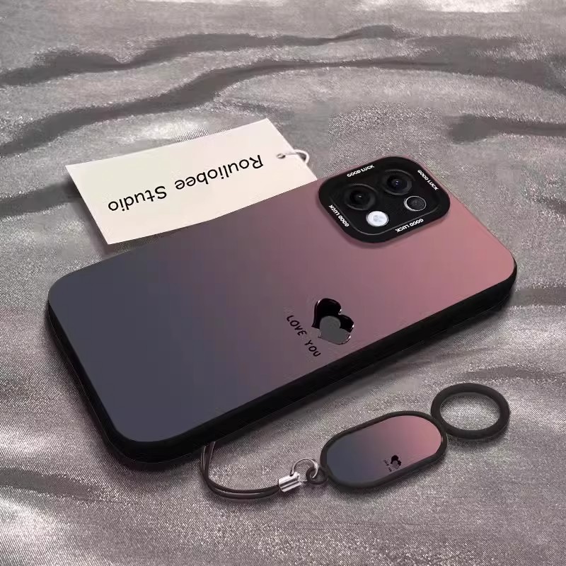 适用oppoFindx9pro手机壳新款x8ultra硅胶防摔x7简约渐变黑色爱心