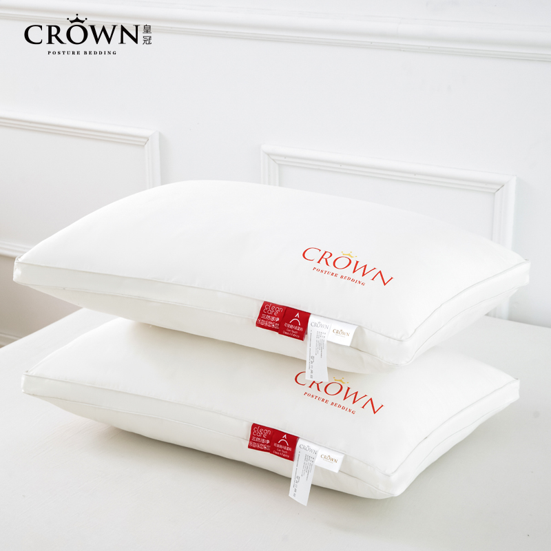 【防水防油防污】皇冠三防洁净双边枕立体枕头酒店柔软家用睡眠宿舍