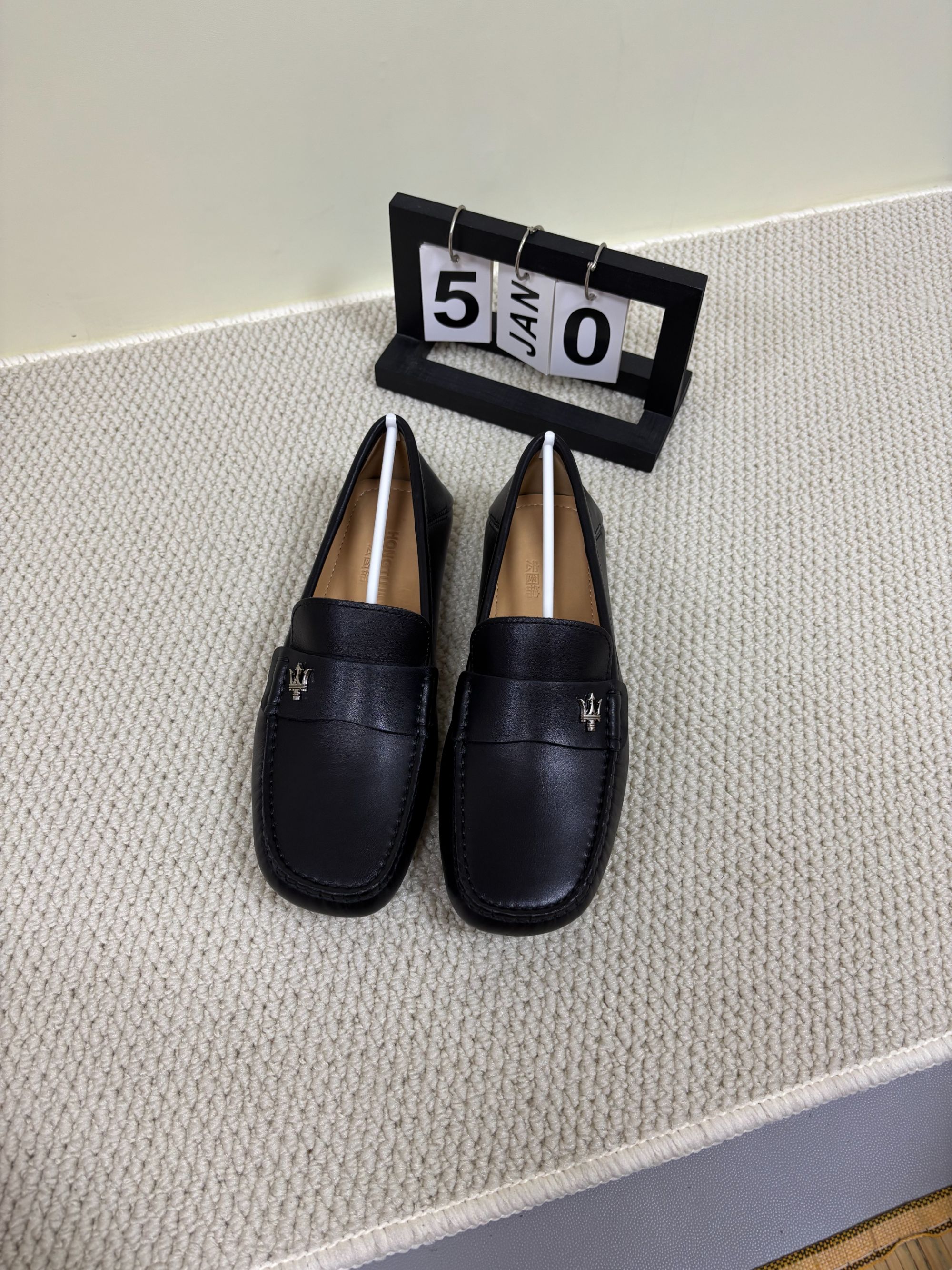 男鞋皮鞋真皮头层牛皮豆豆鞋轻便舒适商务休闲豆豆鞋男款乐福鞋