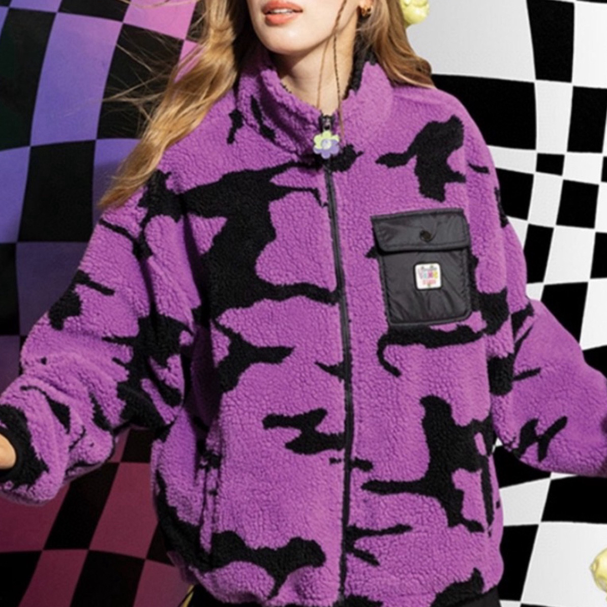 正品VANS  IRENEISGOOD联名款 女士仿羊羔绒夹克外套VN0007VM43F