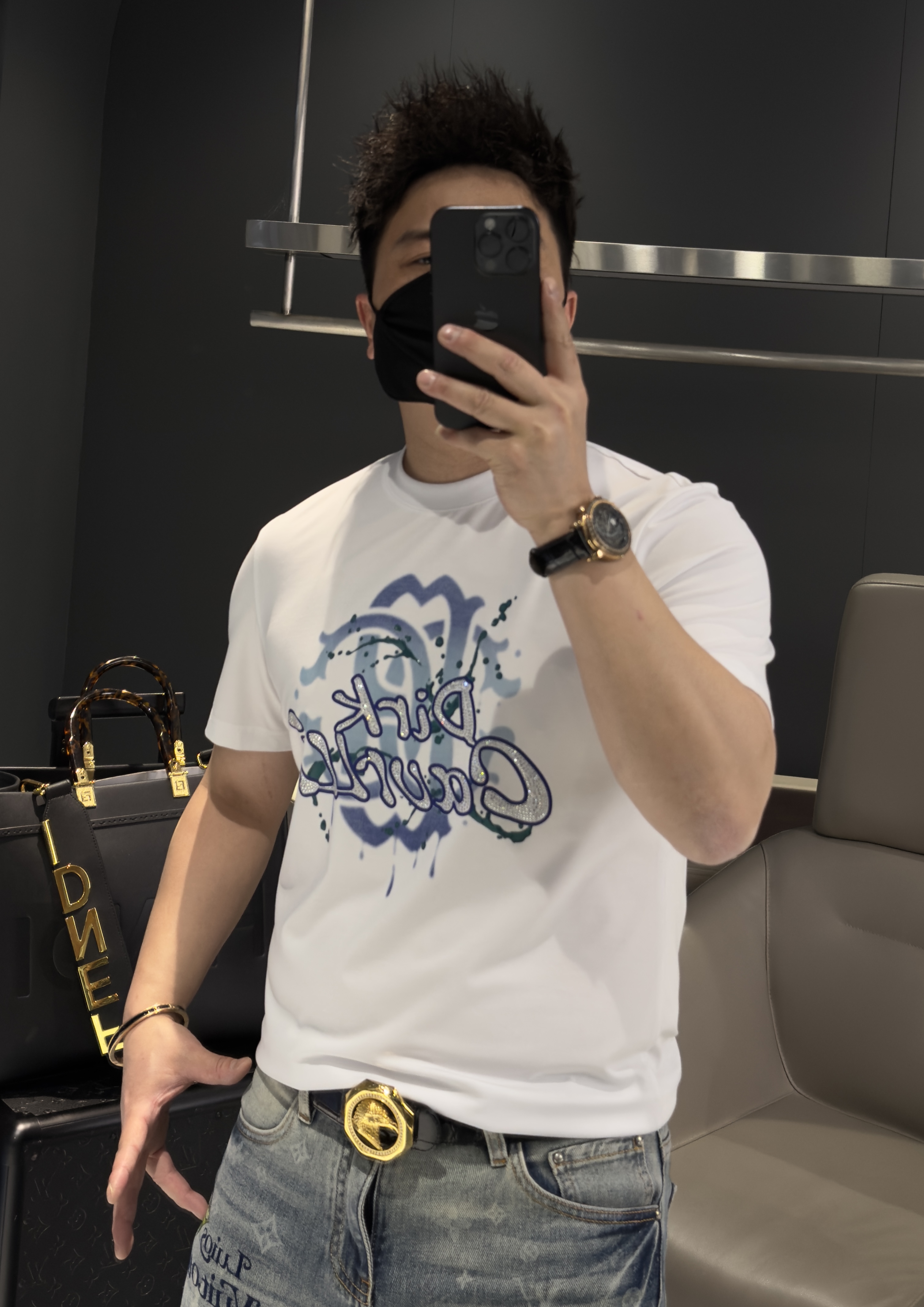 【马哥严选】2025夏季新款短袖潮牌网红百搭帅气潮流圆领T恤上衣男