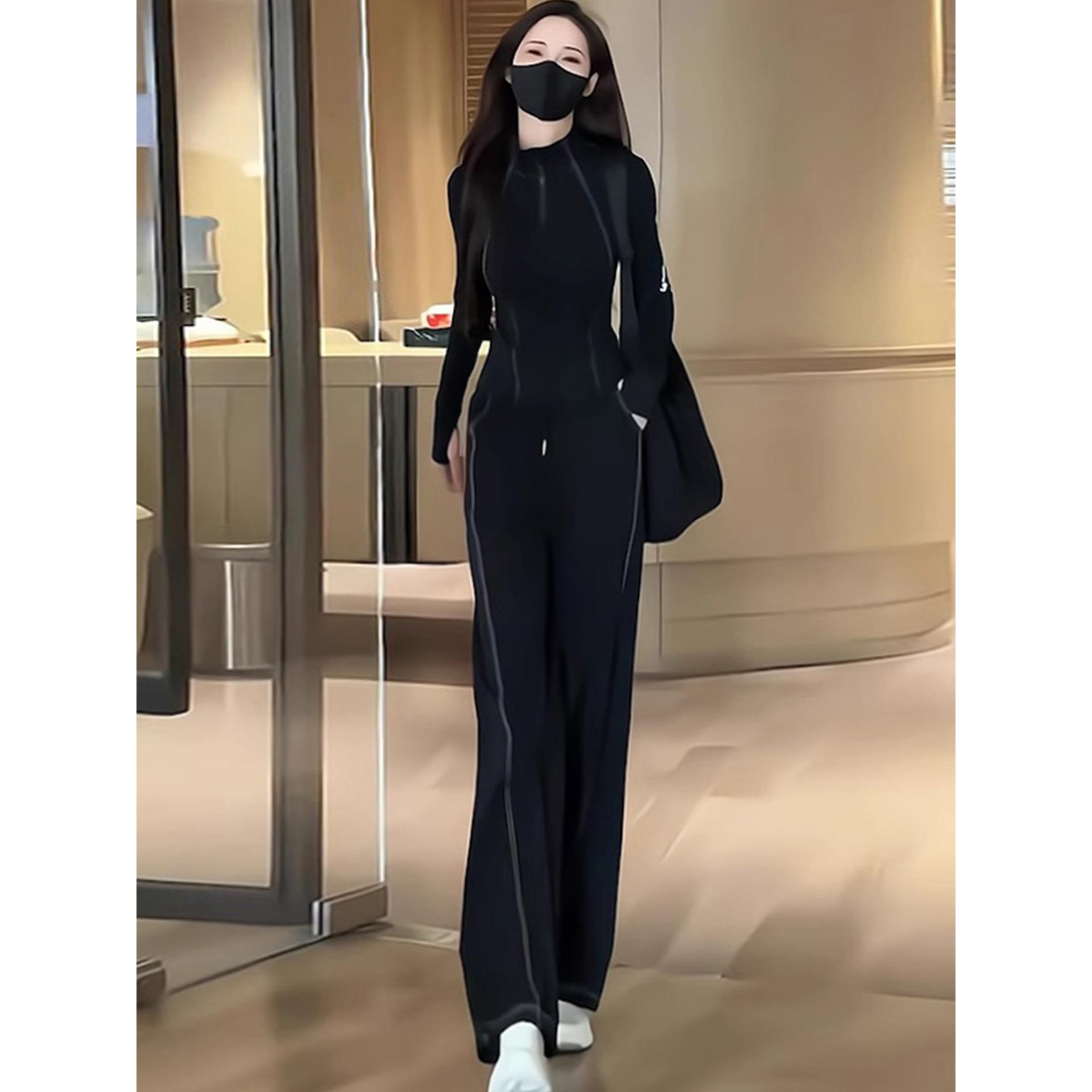 休闲时尚女士运动加绒套装秋季小众高级感新款冬季炸街一过年战袍