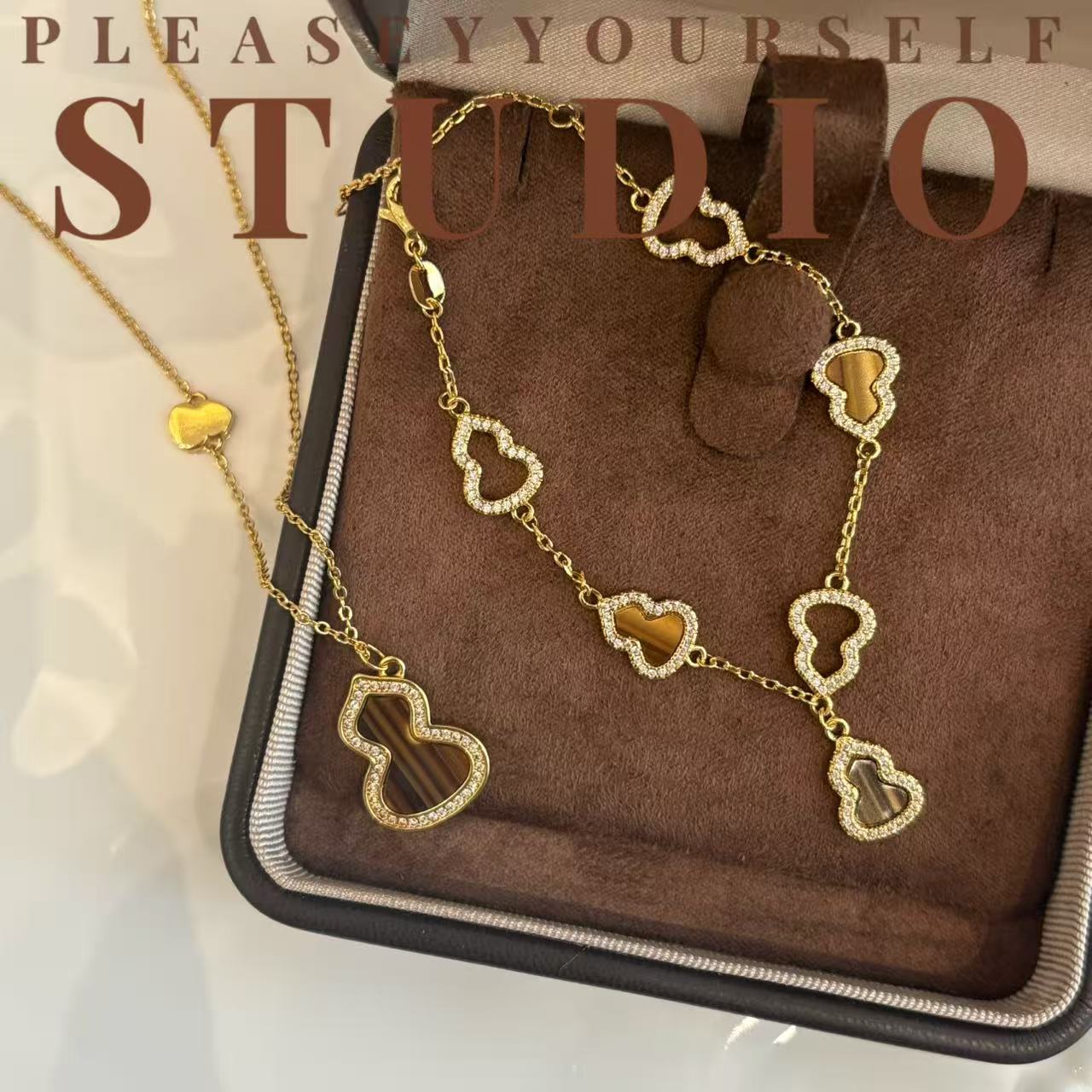 纯铜项链 「虎眼葫芦」夏苒经典百搭虎眼葫芦项链