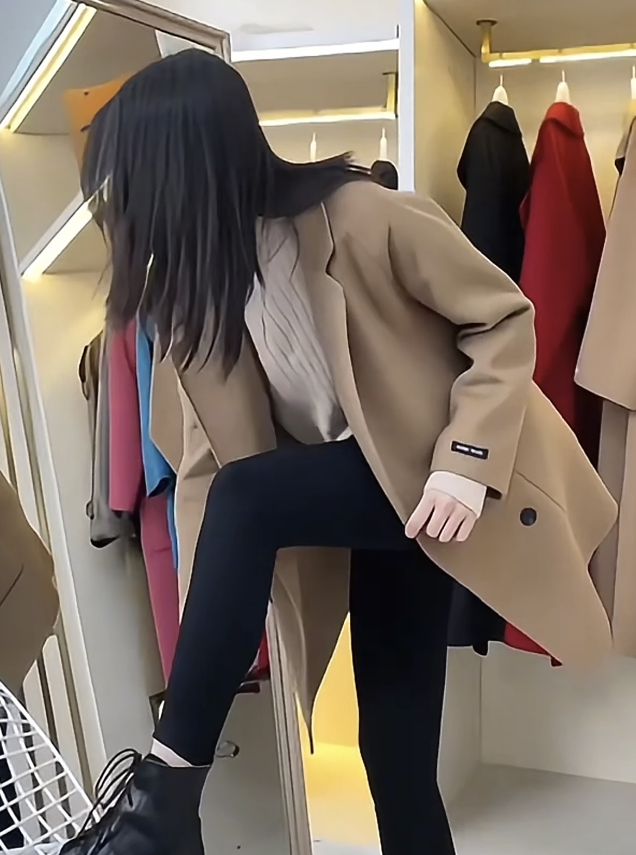 【现货现发】2025秋冬新款双排扣中长款毛呢大衣显瘦百搭外套女