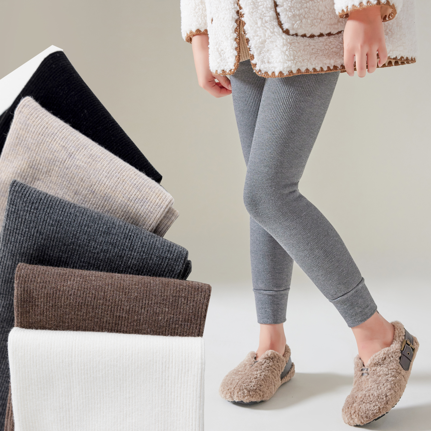 儿童秋冬女童加绒裤外穿长裤女宝裤袜女孩裤袜宝宝百搭中厚薄绒