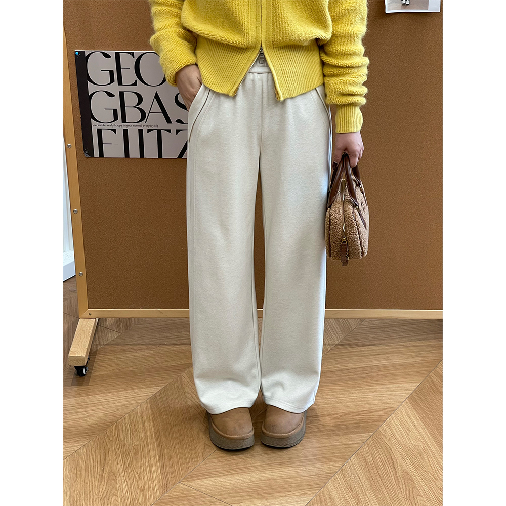 WenWen小个子2025新款口袋裁剪拼接层次感百搭休闲长裤4610