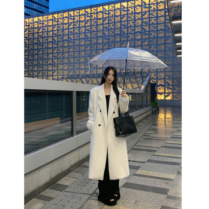 2025爆款气质宽松仿貂绒大衣女冬复古显瘦加厚大衣女秋冬高级感