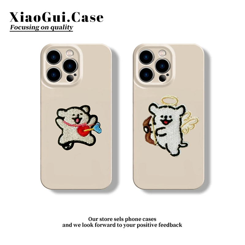 情侣线条小狗手机壳适用于苹果16promax小众15/14pro小米vivo华为