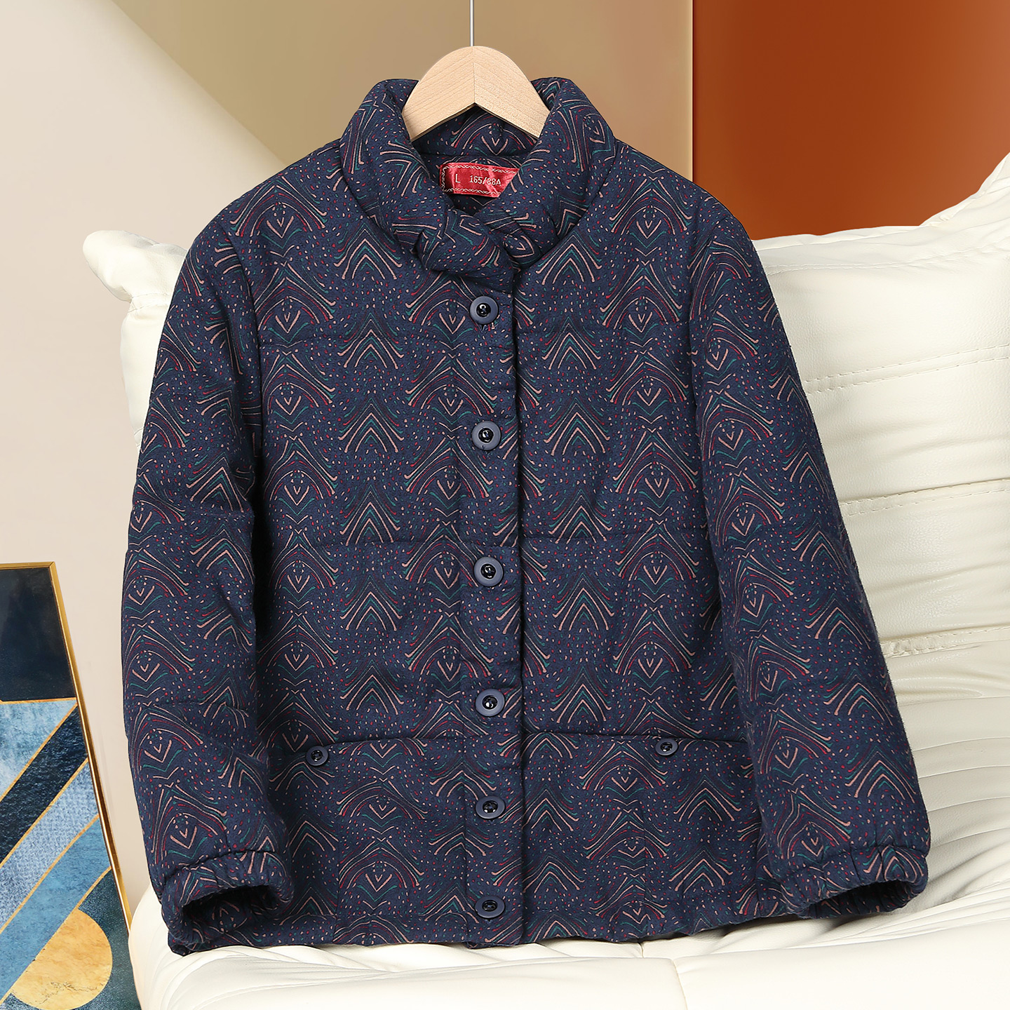 老年人冬装女加厚棉衣奶奶短款100%纯棉外套老人衣服女老太太棉袄