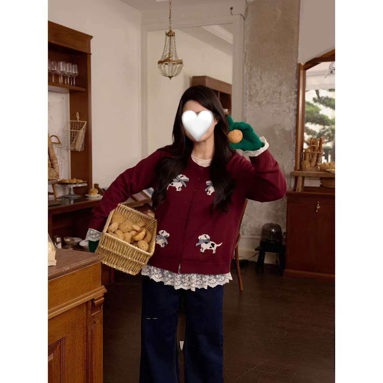 学院风少女风慵懒风时尚套装国风百搭重工中式秋季