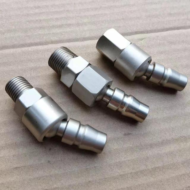 自锁式快速接头万向公头可旋转小头接小风炮中风炮2分3分气动工具