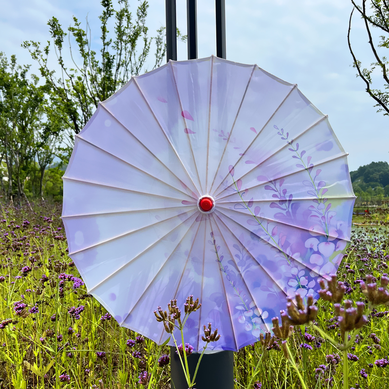 新款古风舞蹈伞紫藤花开演出伞旗袍走秀新中国风装饰伞手工非遗伞