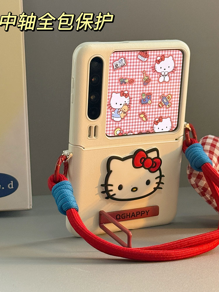 可爱卡通KT猫适用华为PuraX手机壳pocket2折叠屏荣耀magicvflip2