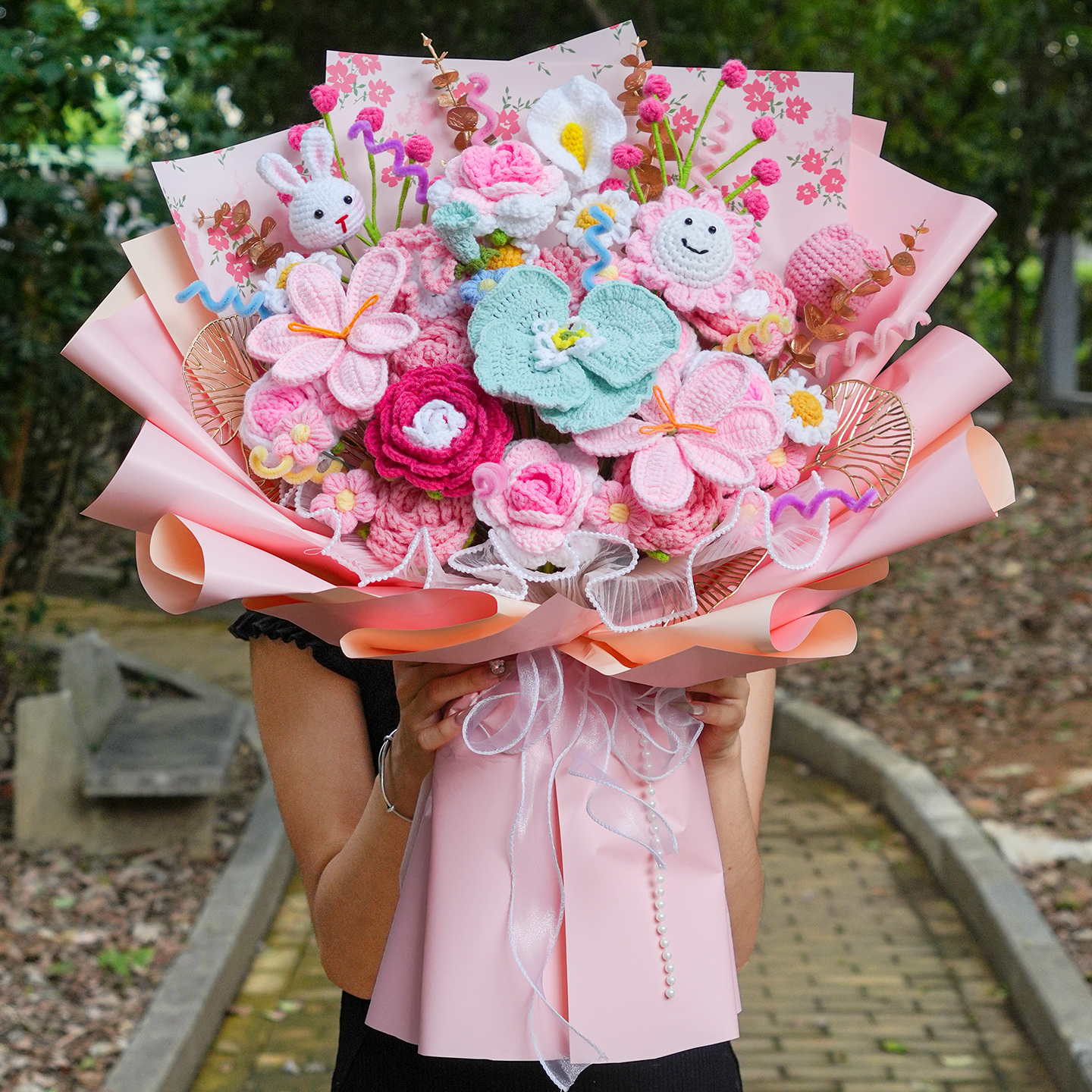 2026新款中高考成人礼钩织向日葵郁金香最生日礼物送女生针织花束