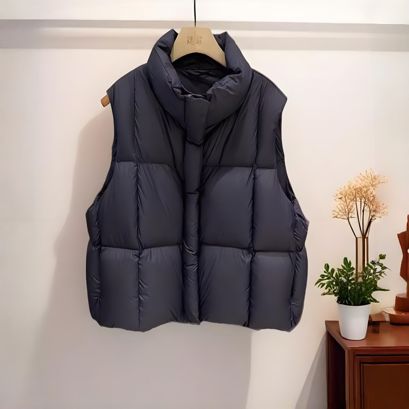 胖mm大码棉服马甲女秋冬新款叠穿泡芙百搭坎肩保暖外套615