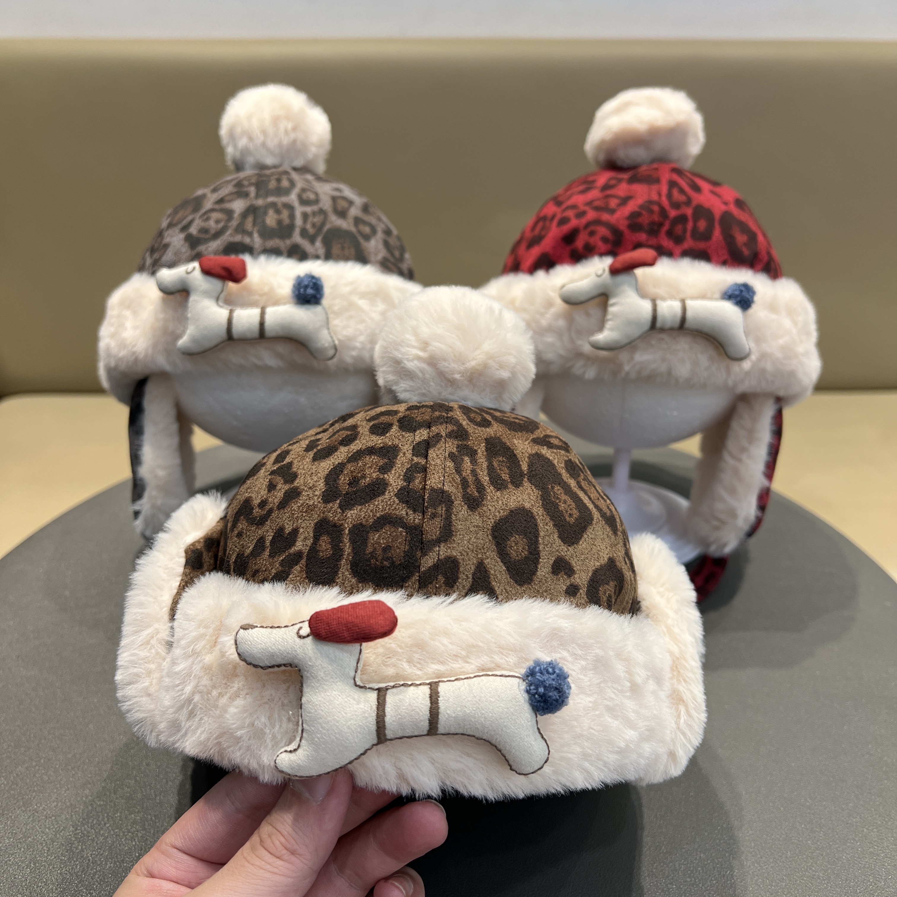 宝宝帽加绒保暖防寒雷锋帽加厚瓜皮帽护耳帽套头帽婴儿秋冬款帽子