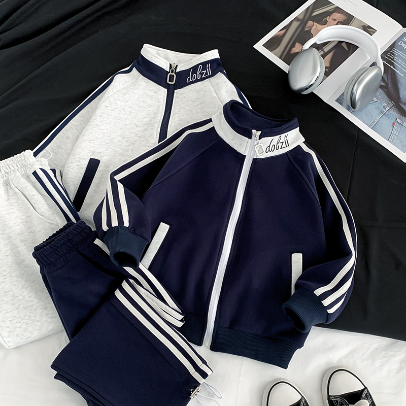 【实体品质】秋季新款字母套装时尚休闲百搭两件套洋气韩版