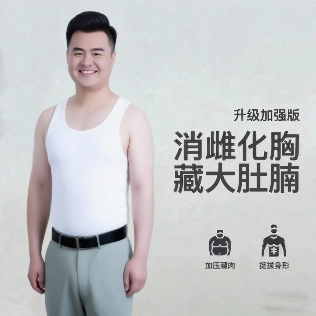 藏肉神器MAX男士收腹收胸背心大码运动无痕速干藏肉神器男士背心