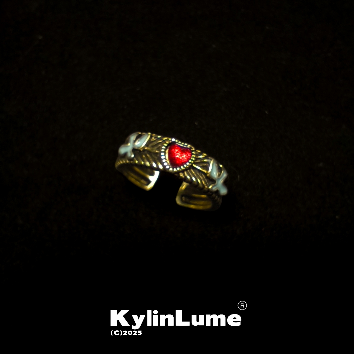 铜合金戒指 古着vintage戒指男女复古个性飞鸟小众设计高级感戒指