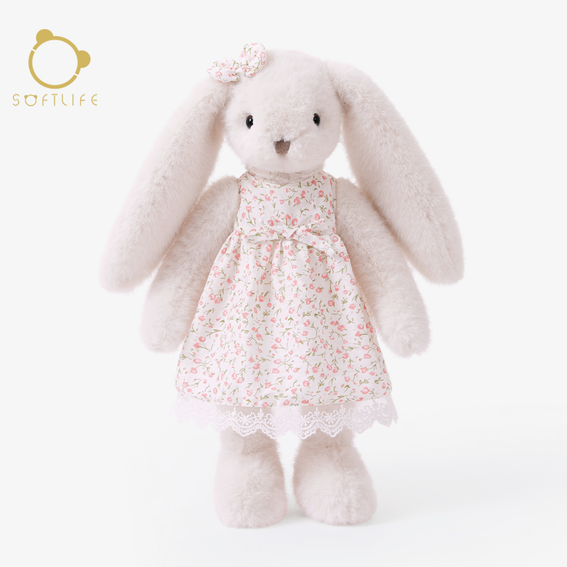 softlife兔子玩偶毛绒玩具睡觉抱可爱公仔娃娃柔软生日礼物女孩