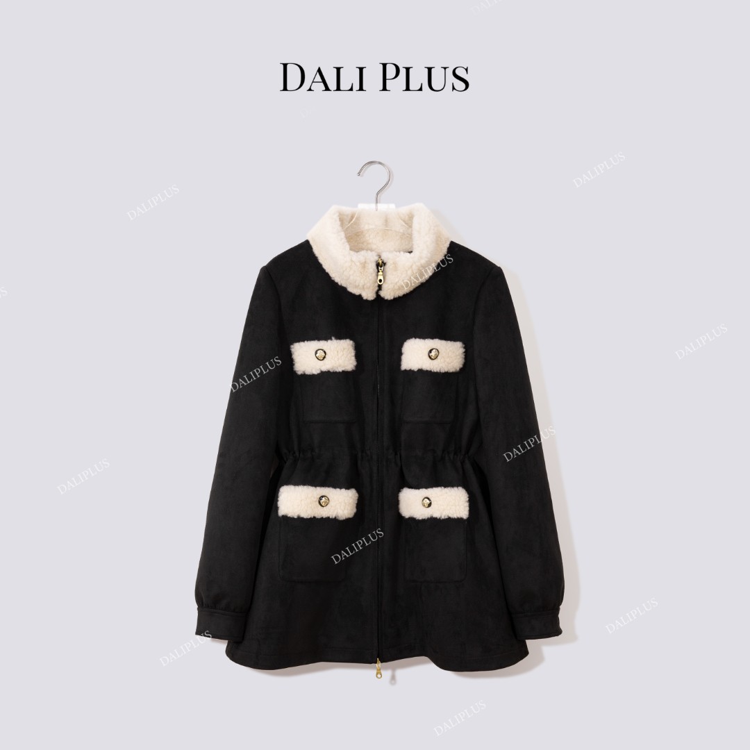 DALI PLUS可溯源三星95白鹅绒服拼羊毛”立领收腰轻装滑-D5ST1573