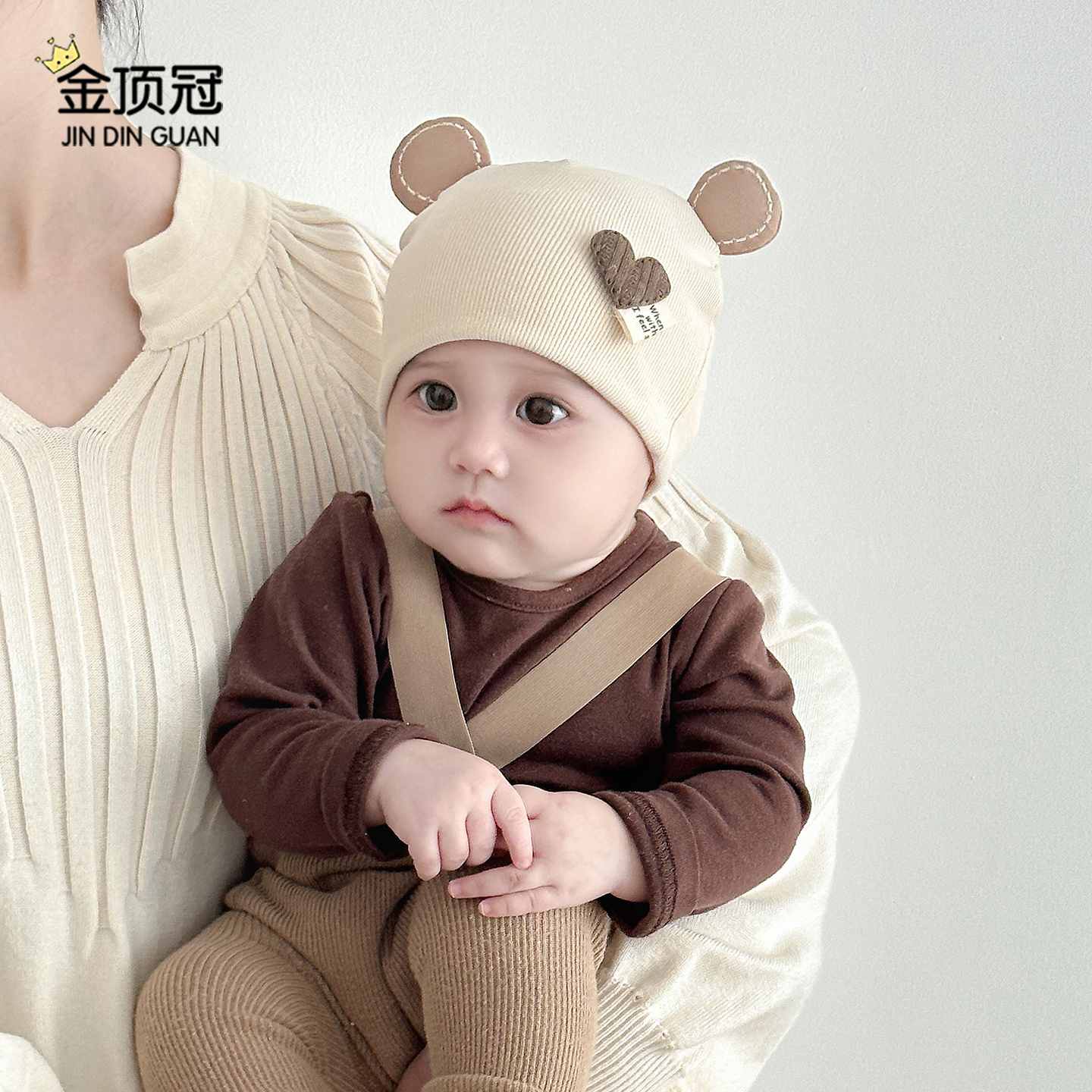 婴儿帽子秋冬季婴幼儿胎帽超萌新生小月龄初生小宝宝冬款护囟门帽