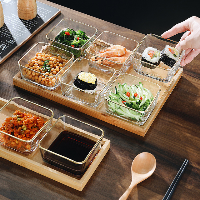 家用玻璃小碟子调味碟蘸料碟吐骨碟调料碗酱料酱油醋碟小菜碟盘子