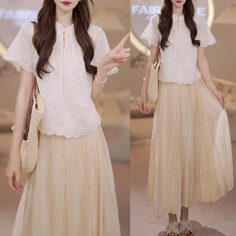 2025新款女装法式高级感套装半身裙两件套小众气质优雅女士套装潮