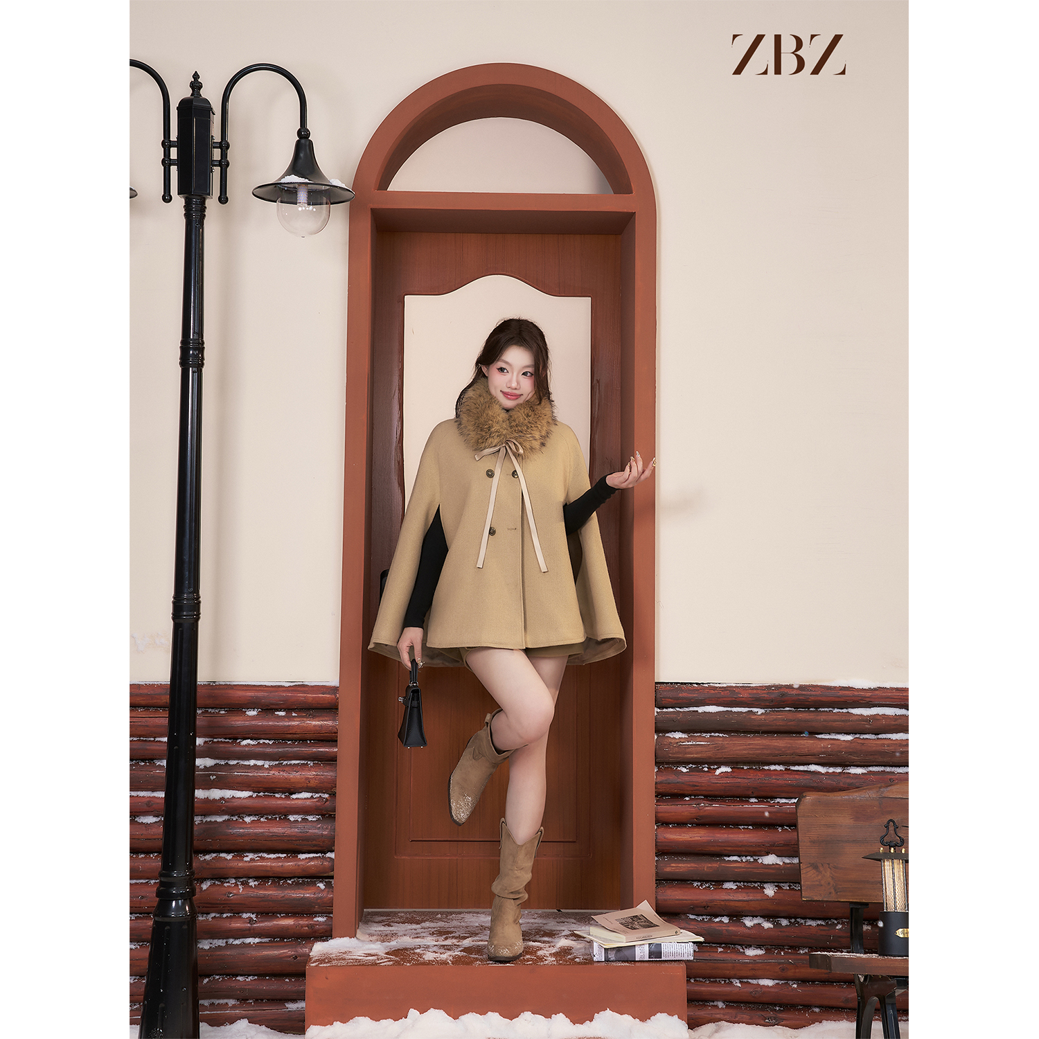 周白子 11/25 20:00pm新品【可拆卸毛领·栗子小云肩】ZTCQ1942